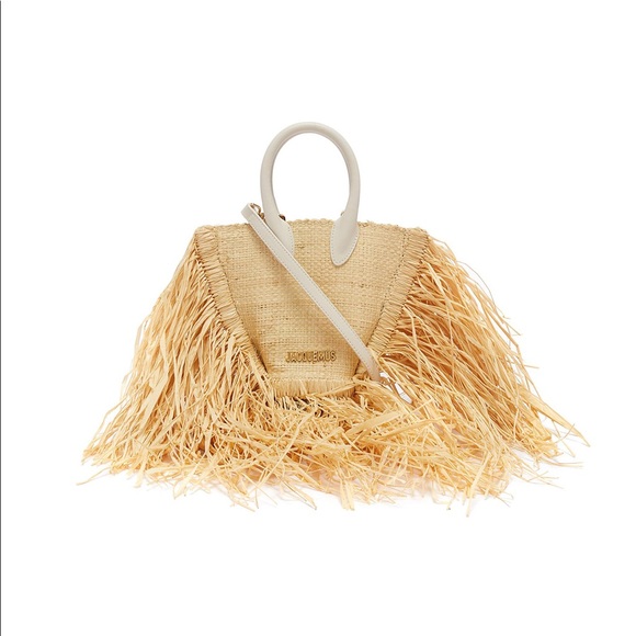 Jacquemus Handbags - Brandnew Jacquemus Le petit Baci fringed raffiabag